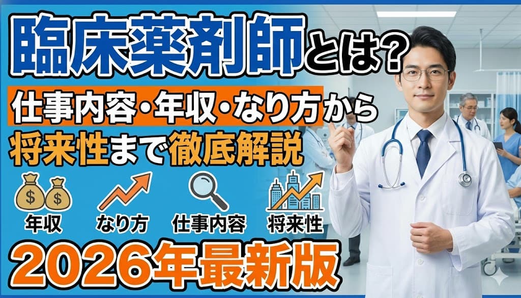 臨床薬剤師とは?仕事内容・年収・なり方から将来性まで徹底解説【2026年最新版】のキャリアノウハウ記事サムネイル画像